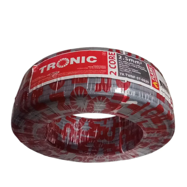 Tronic 2 Core 2.5mm PVC Insulated Flat electrical Cable Solid