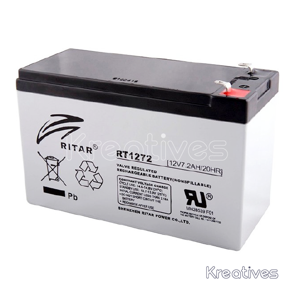 Ritar RT1272 12V 7.2Ah AGM VRLA Battery