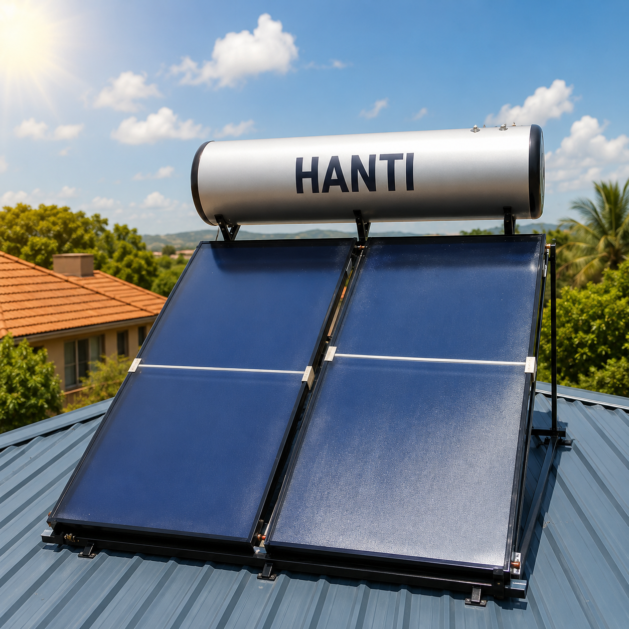 200L Hanti Flat Plate Pressurised Solar Heater | Kreatives.co.ke Kenya