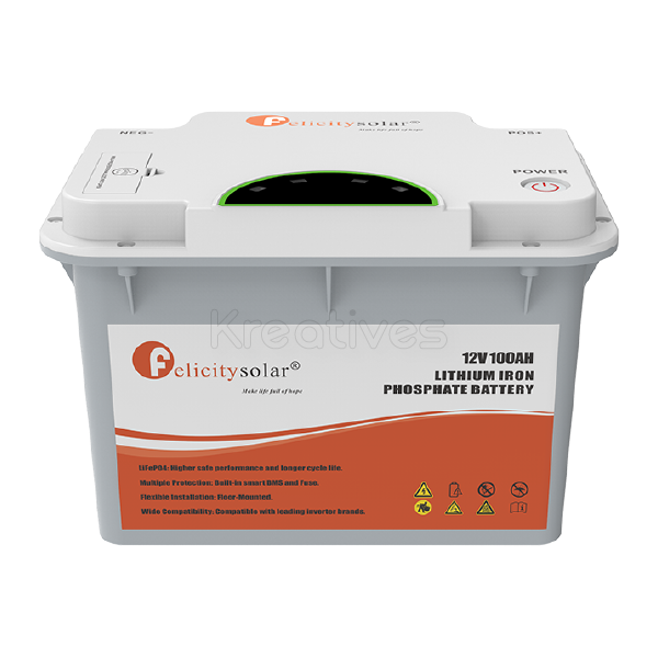 Felicity FLA12100 12V 100Ah 1.28kWh LiFePO4 Lithium Battery