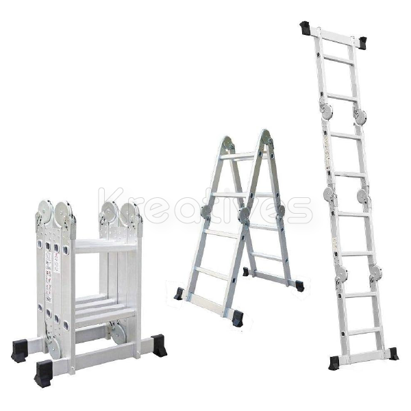 Multi Purpose 4x2 Step Foldable Aluminum Ladder 2.6m FFL42