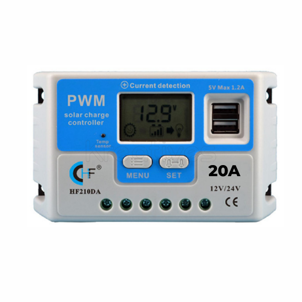 Phoenix 20Amps Digital PWM solar charge controller - 12V/24V Auto Charge Control