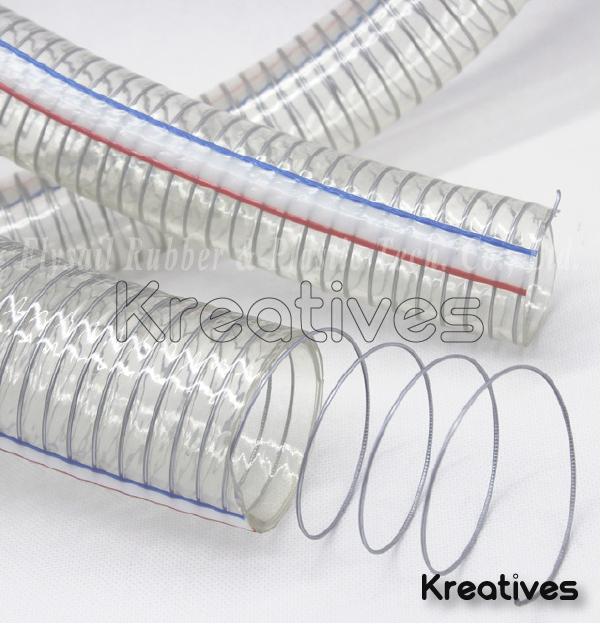 1.5Inch Suction PVC Steel Wire Reinforced Hose Pipe 30M Roll
