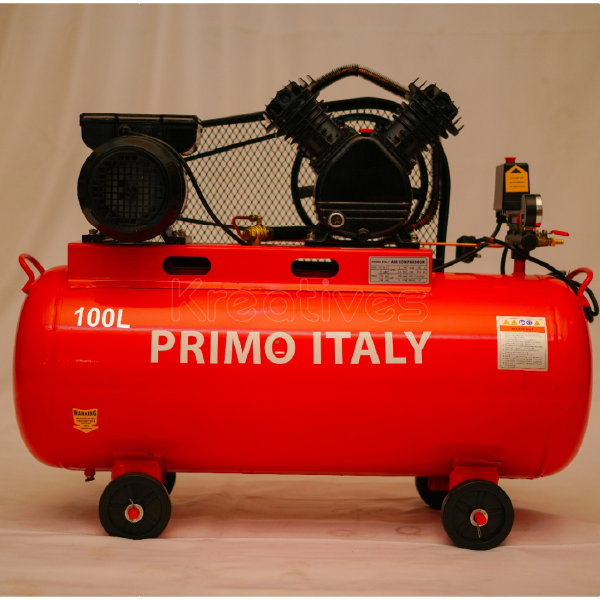 Primo Italy 100L Electric Air Compressor  3.0HP Belt Driven HL100LE