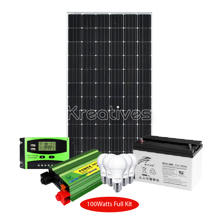 100 WATTS SOLAR FULL KIT with all Accessories