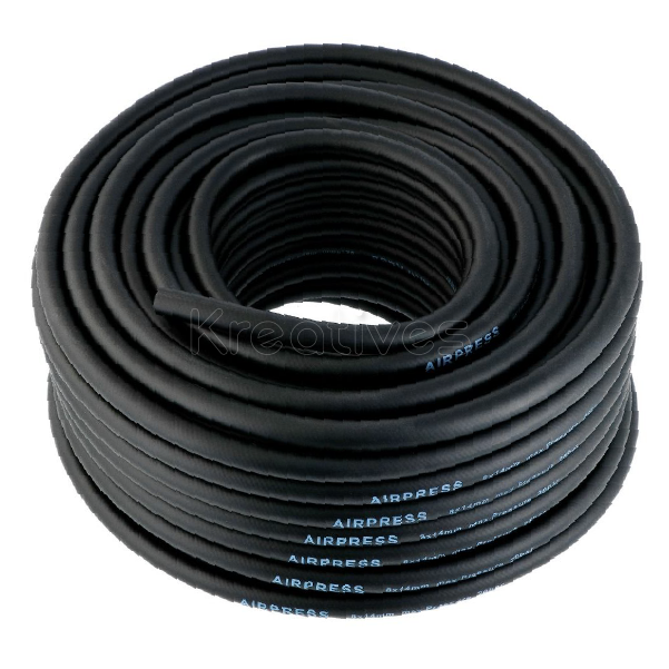10mm Rubber Air Hose 50mtrs Roll (Black)