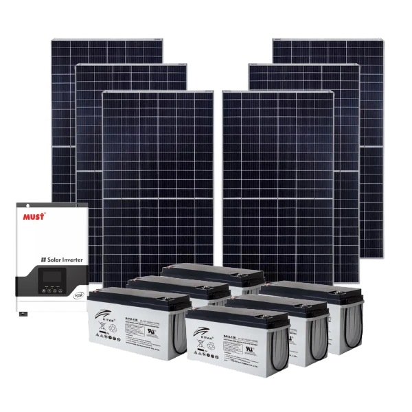 Ritar Batteries + Must 3200Watts 3.2Kva Solar Hybrid Backup