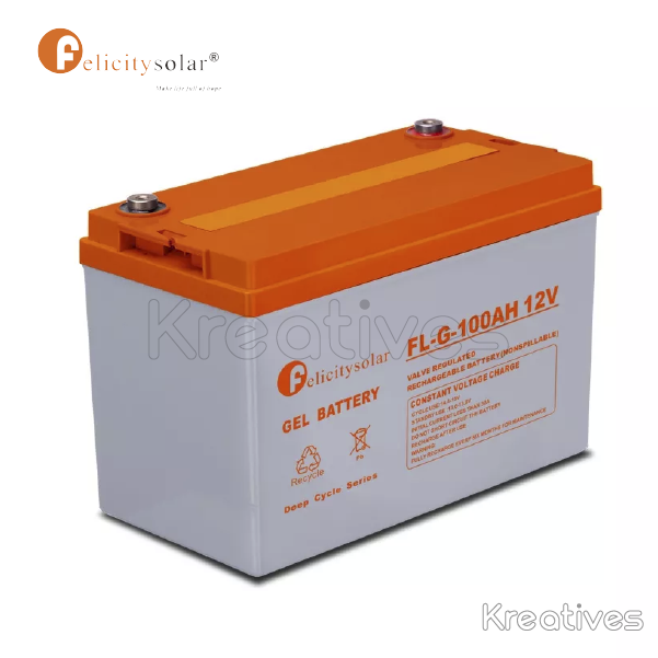 Felicity 12v 100ah Gel Battery Deep Cycle FL-G-100AH12V