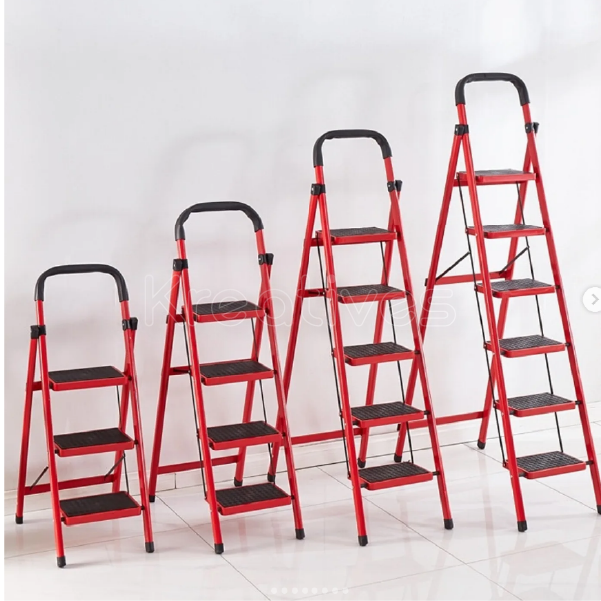 6 Step Folding Ladder Home Step Ladder Solid Steel