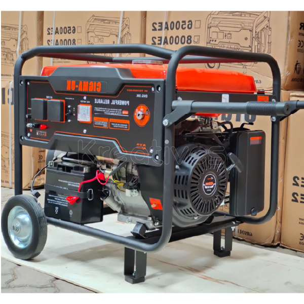 CIGMA-UK 7.5kva Petrol Generator With wheels and trolley
