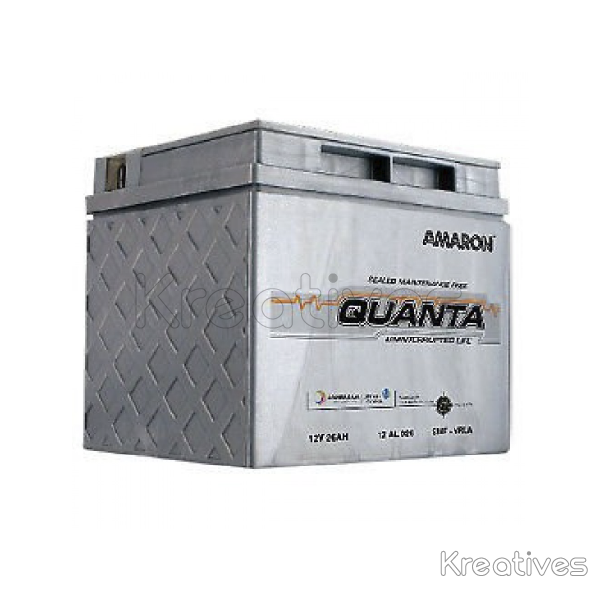 Amaron Quanta 12V, 26AH VRLA SMF Battery 12AL026