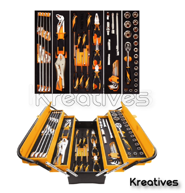 Tolsen 60PCS TOOL SET with Metallic Carry Case
