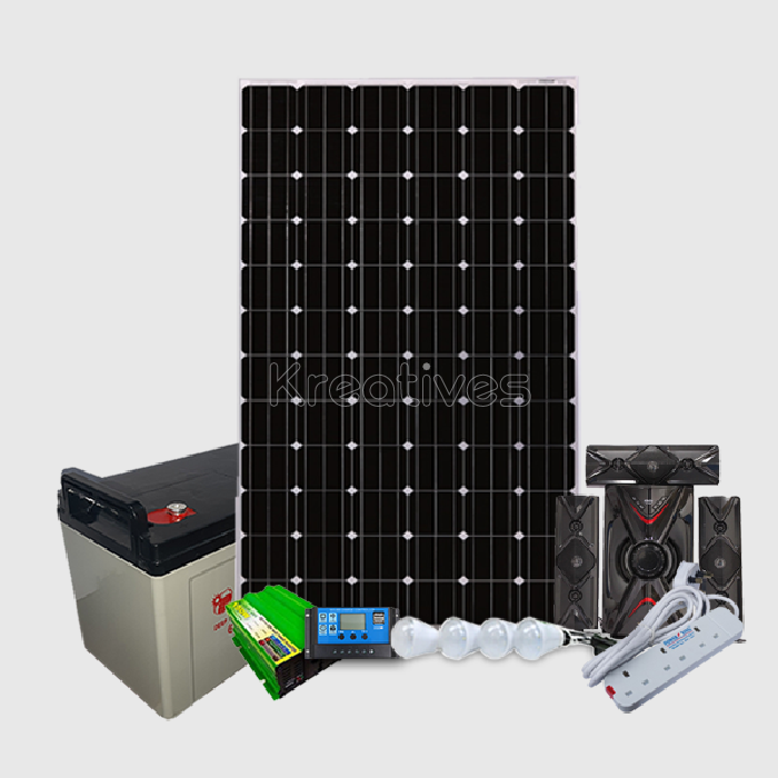 150 Watts Solar Full Kit + 3.1CH Sub Woofer + Accessories