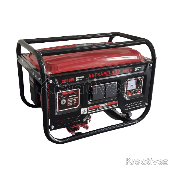 Astramillano AM2500EXE Italy 3000Watts Key start Petrol Generator