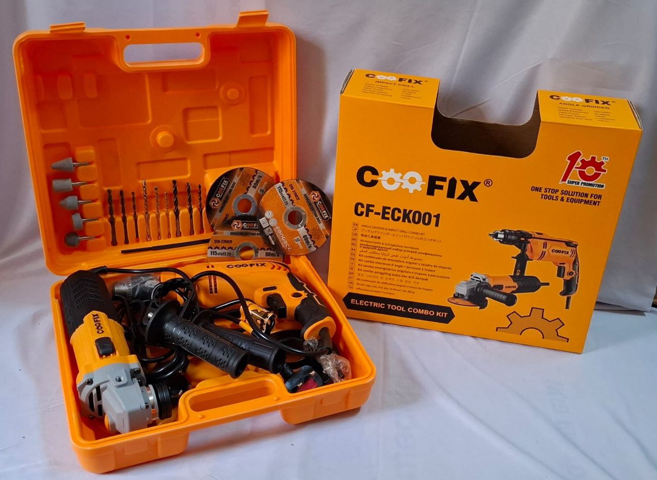 Coofix Combo Drill & Grinder Set | Kreatives.co.ke Kenya