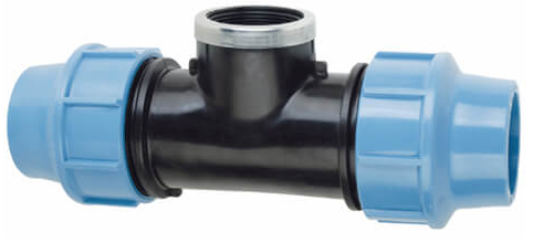 HDPE Compression Female Tee 110mm x 4″ x 110mm | Kreatives.co.ke Kenya