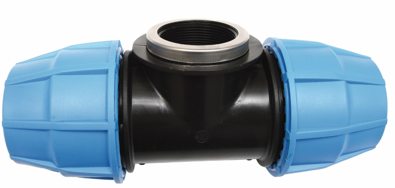 HDPE Compression Female Tee 110mm x 4″ x 110mm | Kreatives.co.ke Kenya