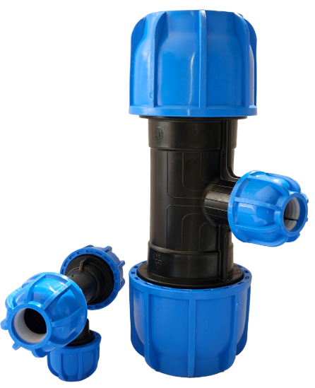 HDPE Reduced Tee 63x25x63mm | Drip Irrigation Kenya | Kreatives.co.ke