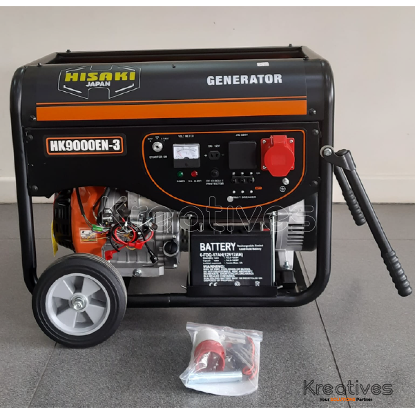 Hisaki Japan 12Kva Petrol generator (Single and 3 phase) HK9000EN-3