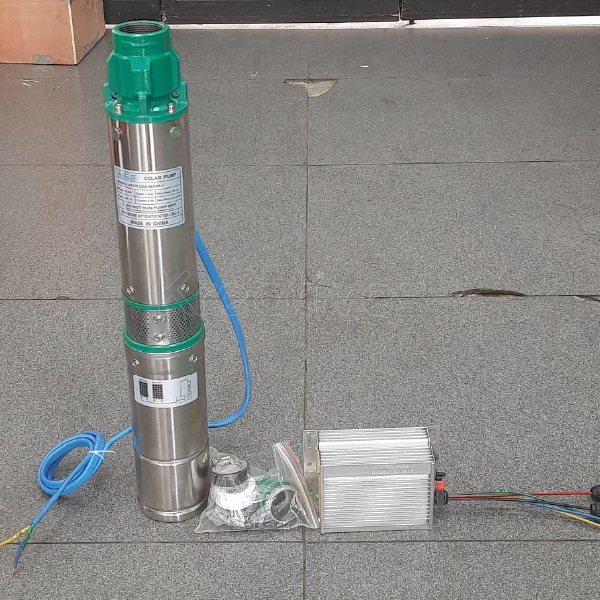 Aico Japan Solar DC 70Mtrs 1Inch Submersible pump with Controller -4AC13.5/55-48/500-1