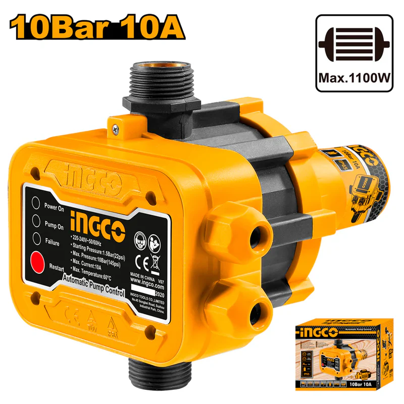 Ingco Automatic Pump Control – 10A | Kreatives.co.ke Kenya