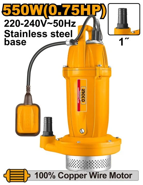 Ingco Submersible Pump – 550W (0.75HP) – 25m Max Head | Kreatives.co.ke Kenya