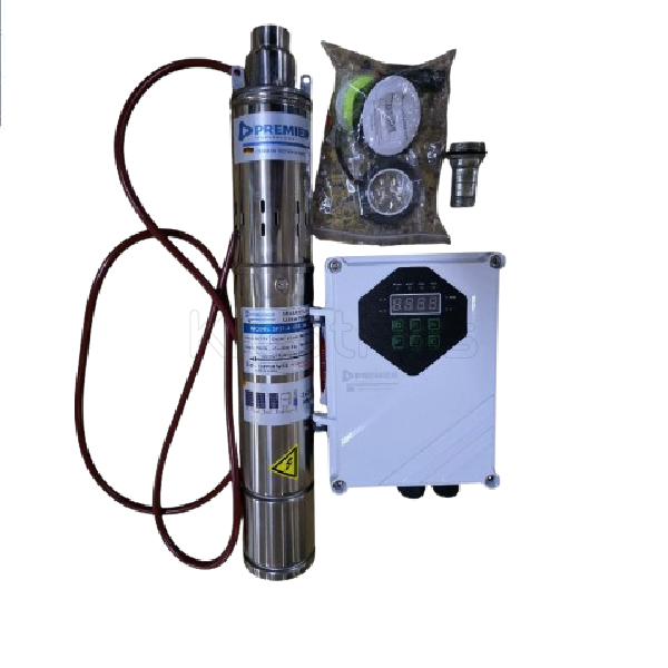 Premier Solar Pump 95M 400W Brushless Submersible Pump with Pro Controller + Solar Panels - Kreatives.co.ke