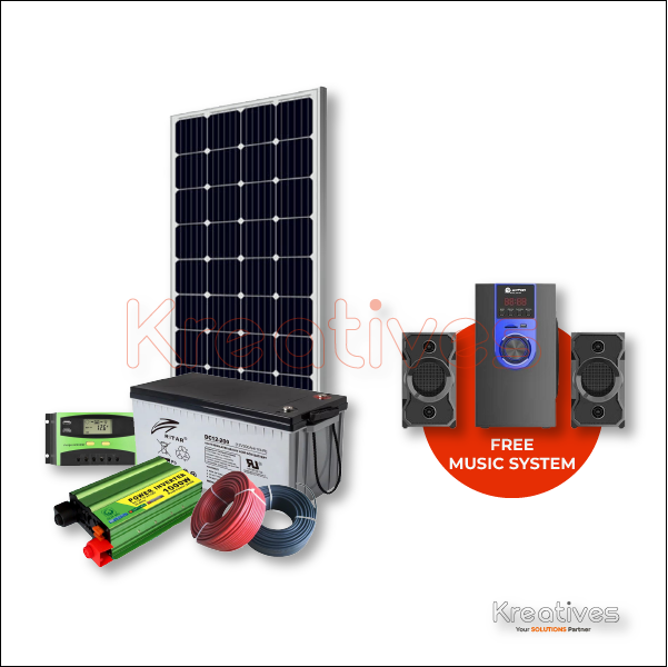 1000Watts Solar Backup System kit with FREE Sub woofer