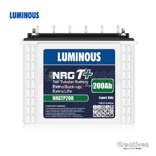 Luminous NRGT TUBULAR SOLAR BATTERY 12V/200AH