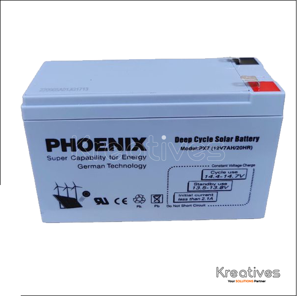 Phoenix 12V 7Ah Lead Sealed maintenance free battery