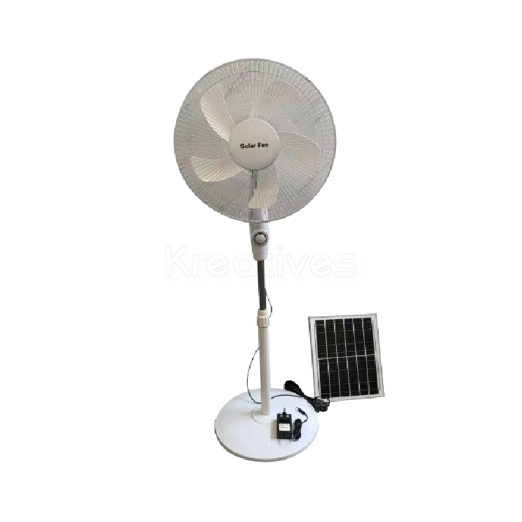 Solar DC/AC stand Fan with Solar Panel | Model 3082