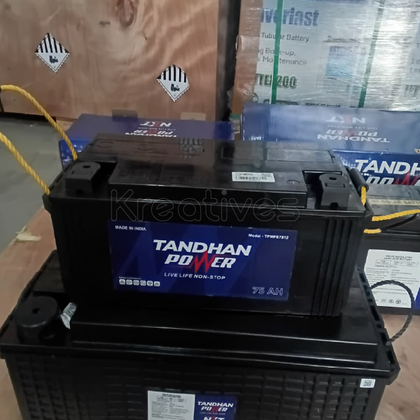 Tandhan India 12V 75Ah NXT Maintenance Free Rechargeable Battery