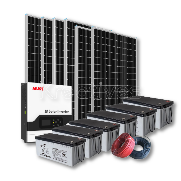 Must 5Kva 5000Watts 80A MPPT Solar Backup System