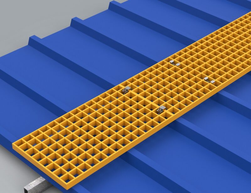 Solar Plastic Walkway 2000x350x25mm Anti-Slip Roof Path