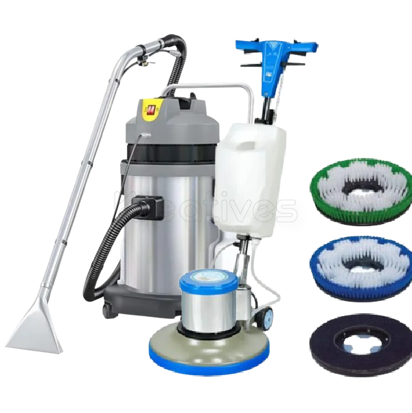 Aico 2in1 80L Carpet Cleaner/Vacuum Cleaner + Carpet/Floor/Cabro Cleaner + 3 Brushes