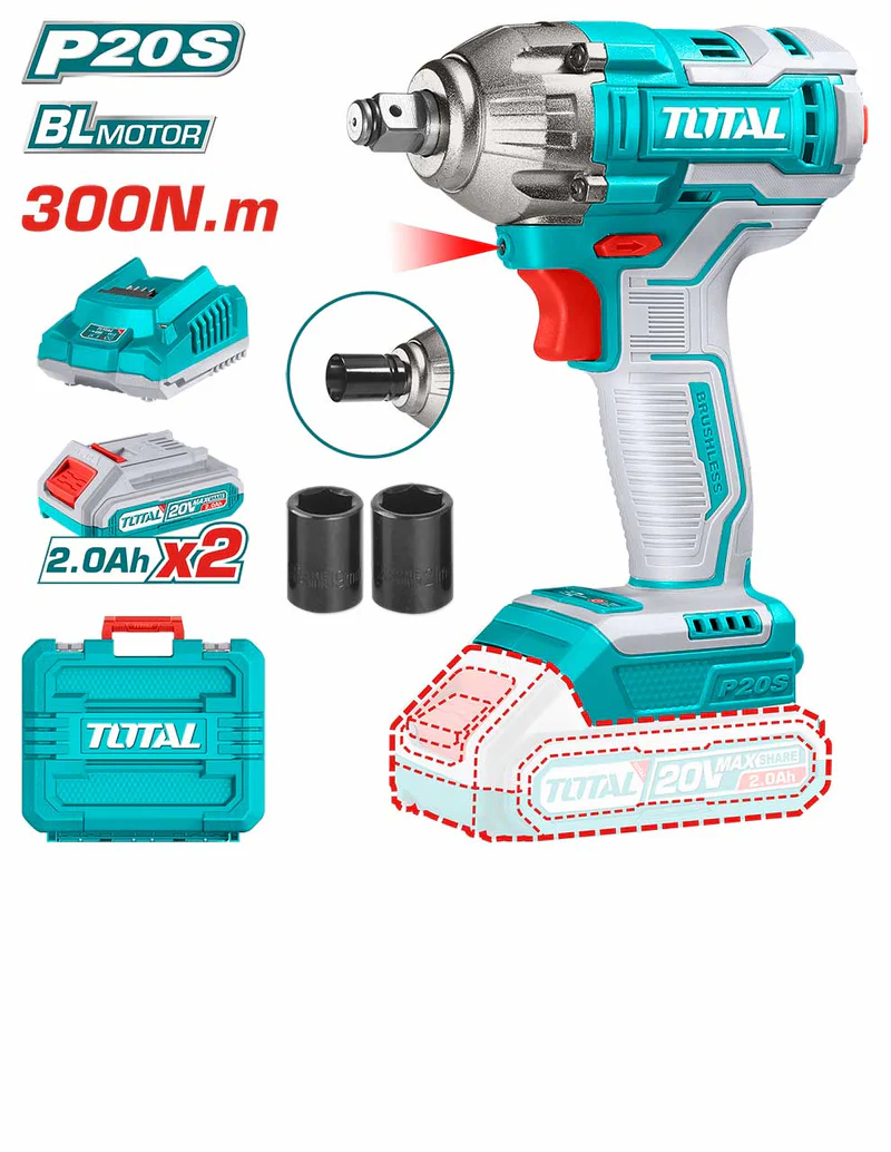 Total 20V 300Nm Li-Ion Impact Wrench | Kreatives.co.ke Kenya
