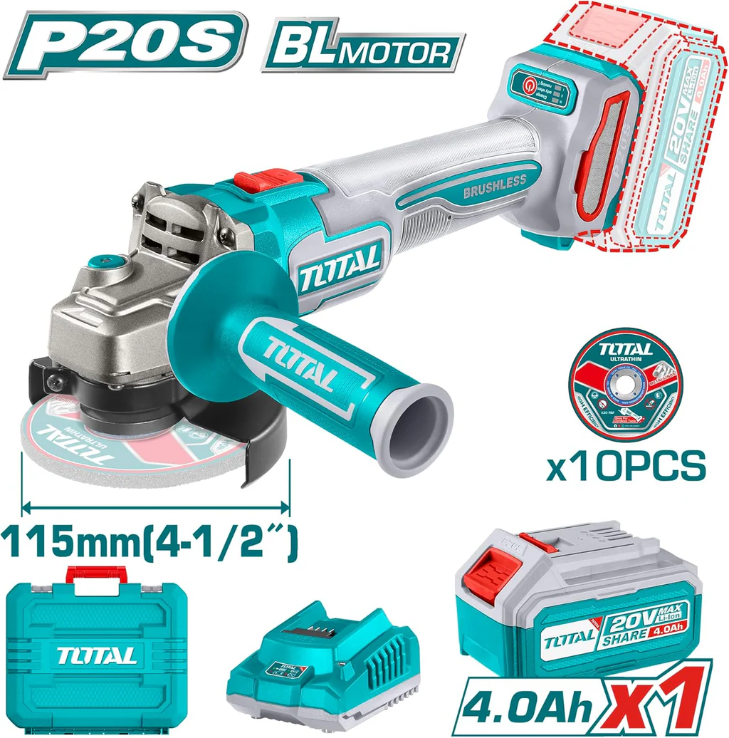 Total 20V Cordless Angle Grinder | Kreatives.co.ke Kenya