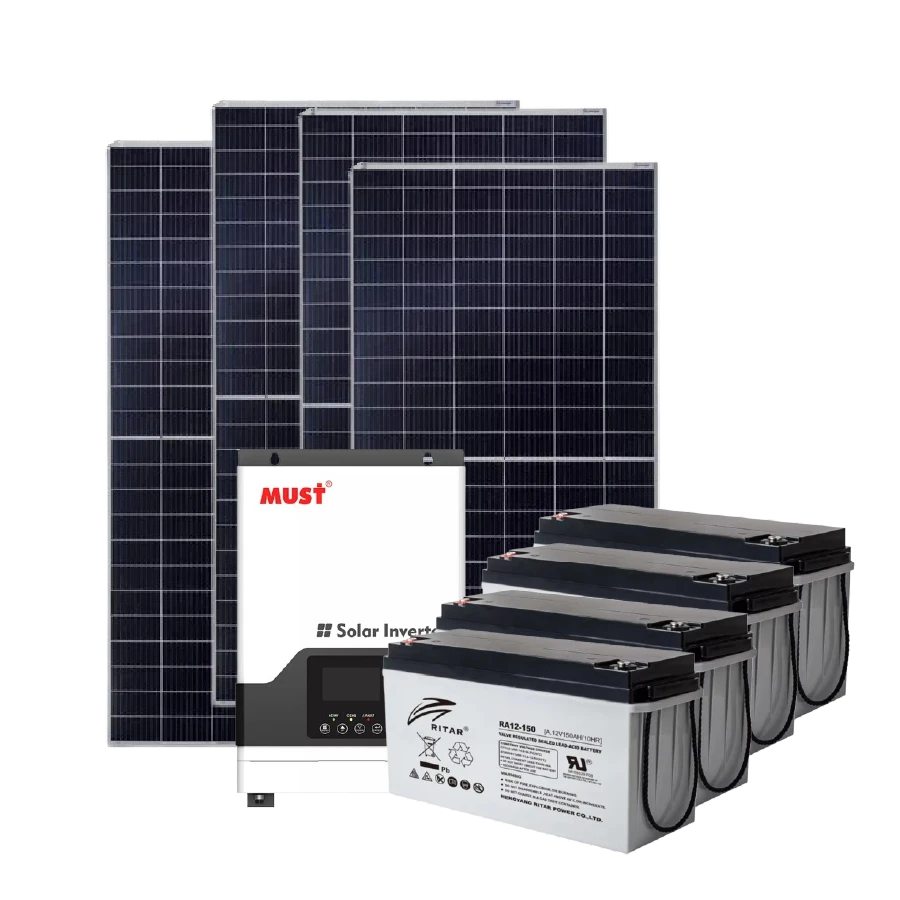 Ritar Must 6kW Low Frequency Solar Kit - 6000W 48V Hybrid for Deep Cycle Backup