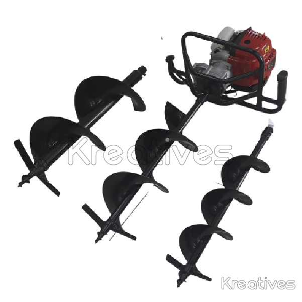 Hawk king Petrol Earth auger 2 stroke with 3 bits